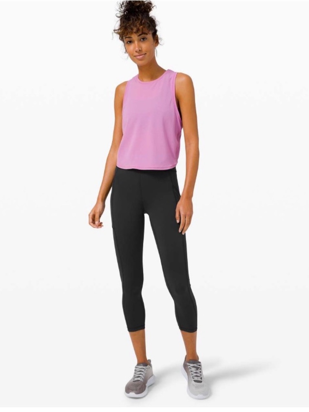 Lululemon Athletica Invigorate High-Rise Crop leggings 23" Black, size 6